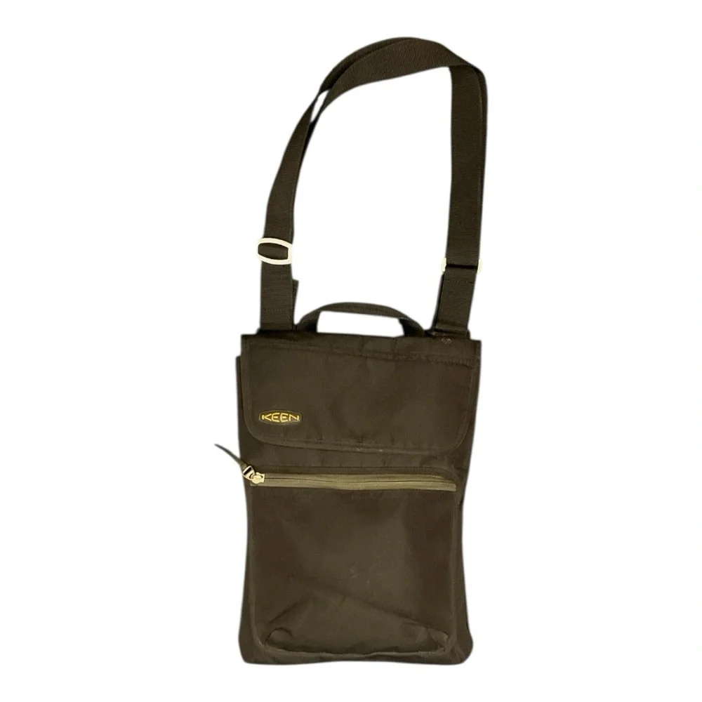 🎒 KEEN Brown Nylon Crossbody Travel Organizer Bag‎